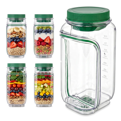 🥗 Portable Leakproof Salad Container Lid-to-Bowl Design for Gym Office Travel