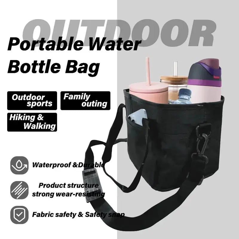 🥤 4 Compartment Insulated Drink Bag Removable Divider with Adjustable Strap