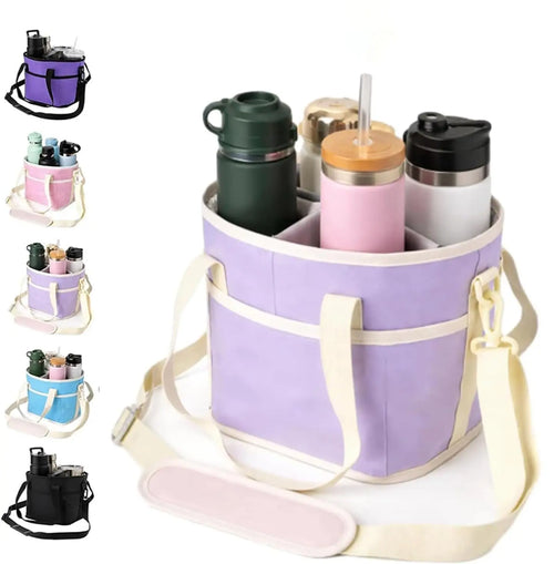 🥤 4 Compartment Insulated Drink Bag Removable Divider with Adjustable Strap