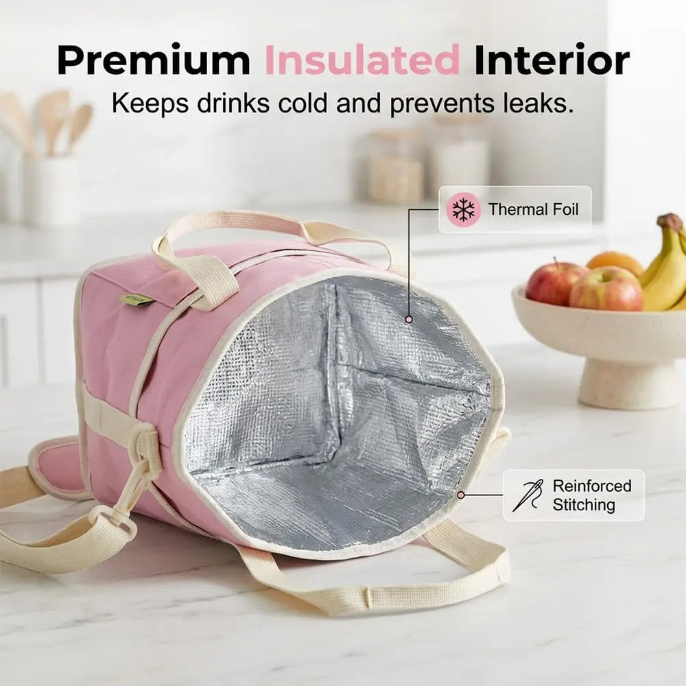 🥤 4 Compartment Insulated Drink Bag Removable Divider with Adjustable Strap