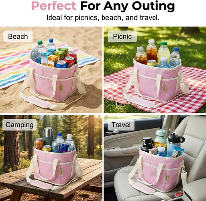 🥤 4 Compartment Insulated Drink Bag Removable Divider with Adjustable Strap