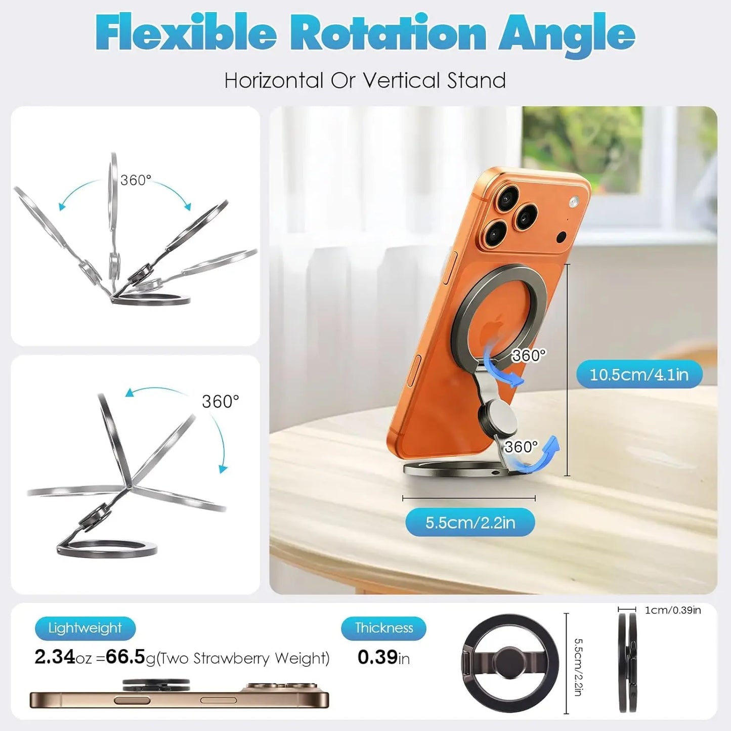 Magnetic Phone Stand Fidget Spinner 2-in-1 Holder