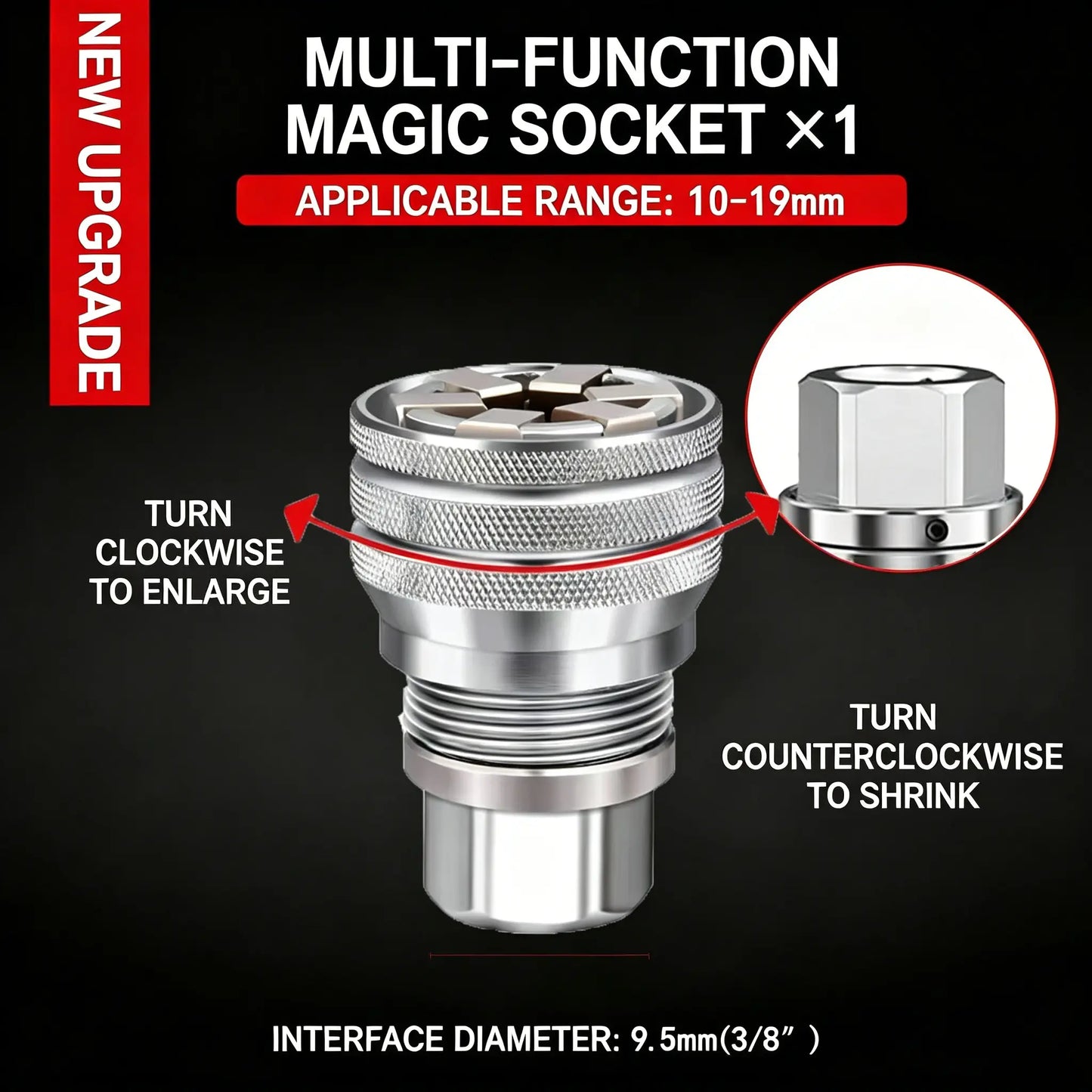 👨‍🔧🔧 Multi-Use Socket Wrench, Durable Repair Tool for Home & Auto