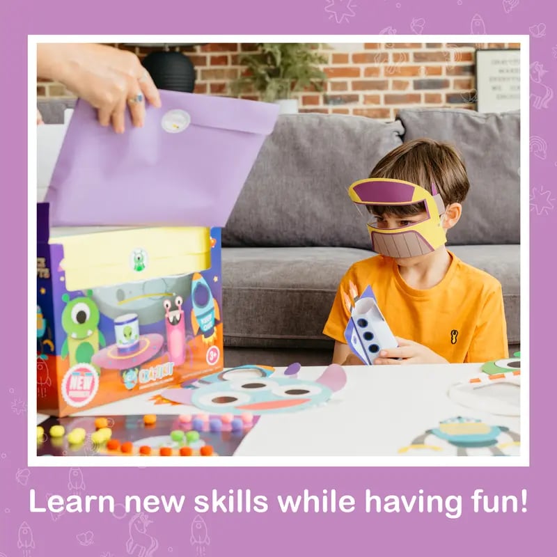 🎨 20 Crafts in a Box – Easy Low-Mess Paper Craft Kit for Kids Ages 3–8 ✂️✨