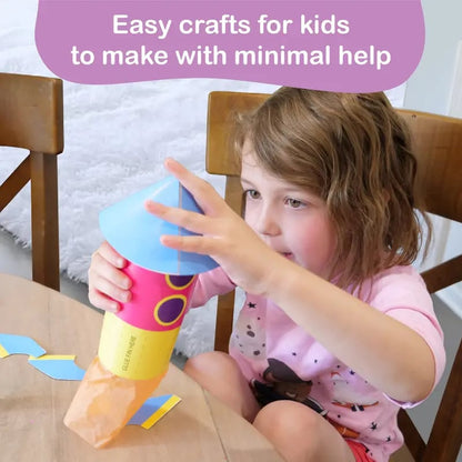 🎨 20 Crafts in a Box – Easy Low-Mess Paper Craft Kit for Kids Ages 3–8 ✂️✨