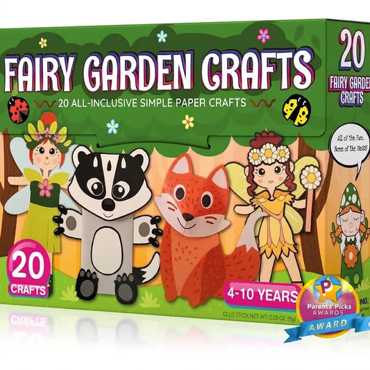 🎨 20 Crafts in a Box – Easy Low-Mess Paper Craft Kit for Kids Ages 3–8 ✂️✨