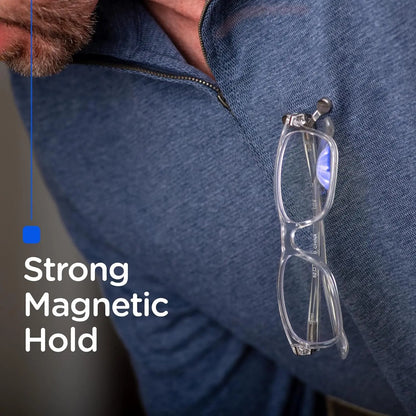 🔥 Strong Magnetic Badge & Eyeglass Holder Clip