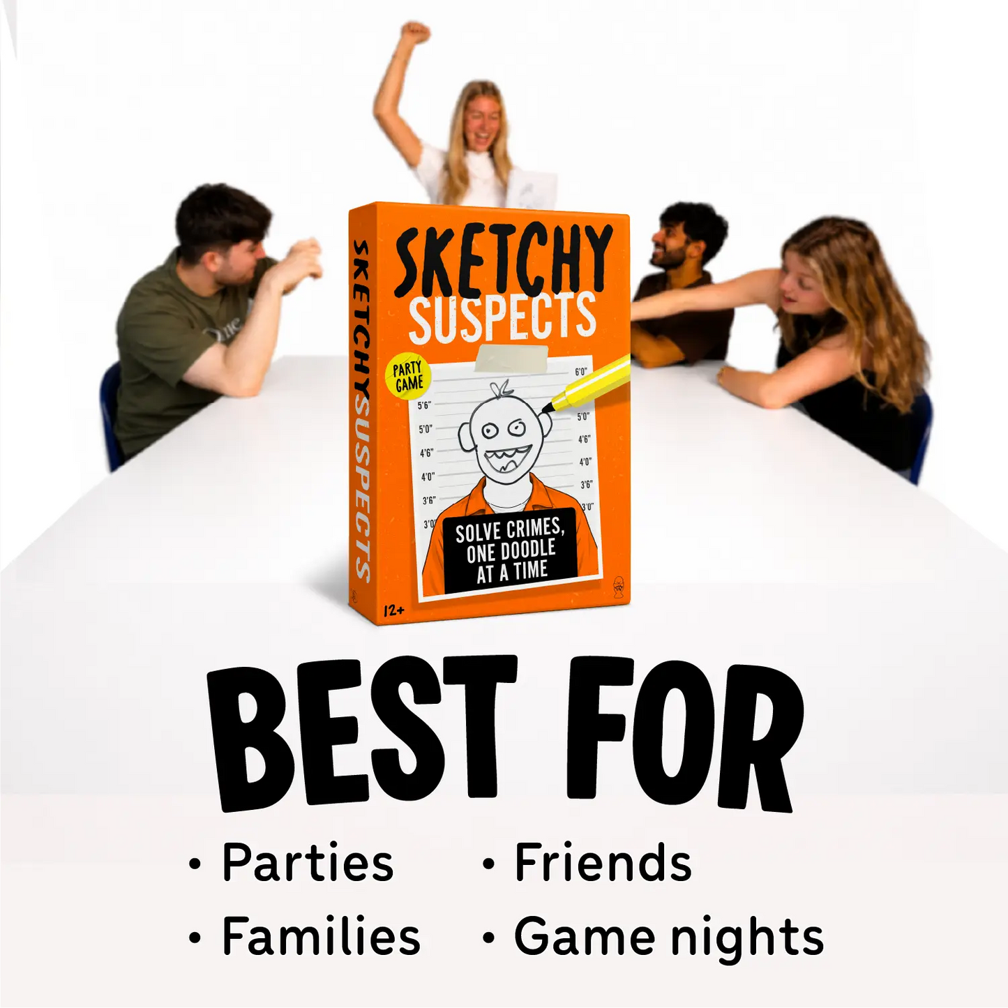 Sketchy Suspects – The Hilarious Mystery Drawing Party Game for Friends & Family