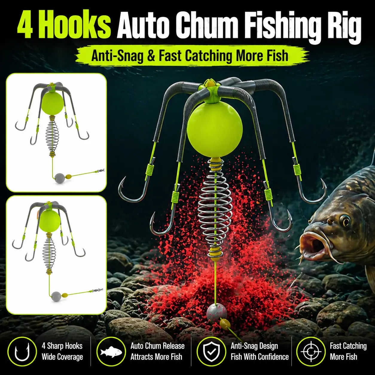 🎣 Stop Losing Rigs! Floating Hooks Catch More Fish