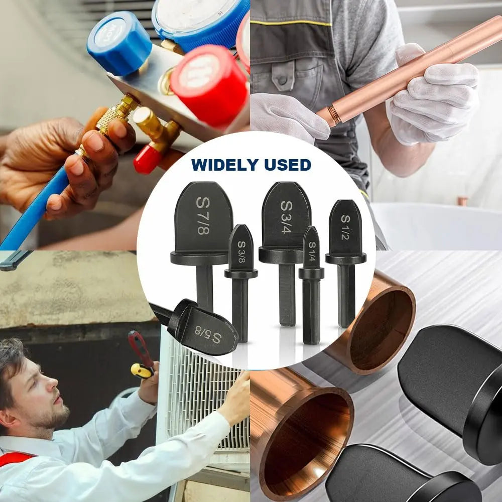 🔧 HVAC Copper Pipe Swaging Tool Set | Drill Bit Expander Kit for AC Repair