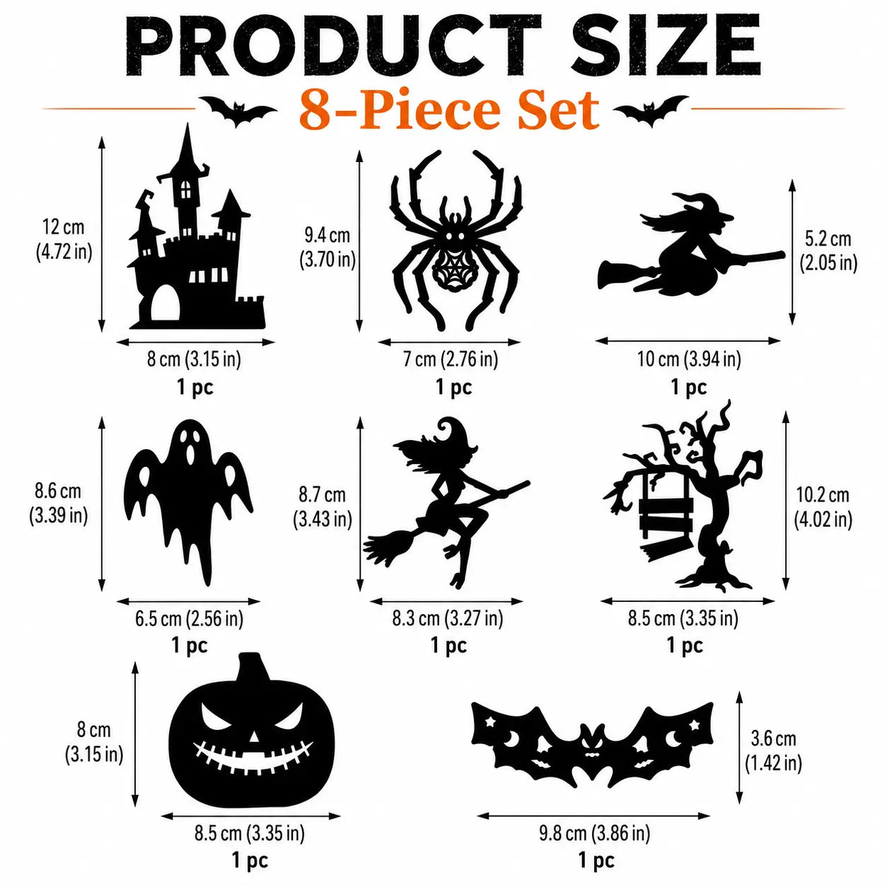 🎃 Halloween LED Silhouette Wall Light Stickers – Spooky Peel &amp; Stick Party Decor