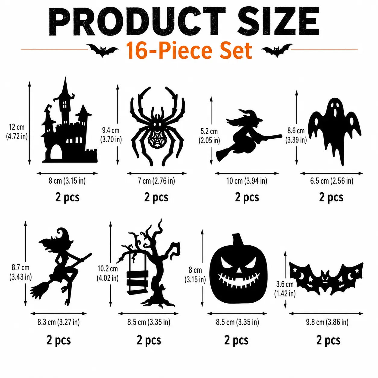 🎃 Halloween LED Silhouette Wall Light Stickers – Spooky Peel &amp; Stick Party Decor