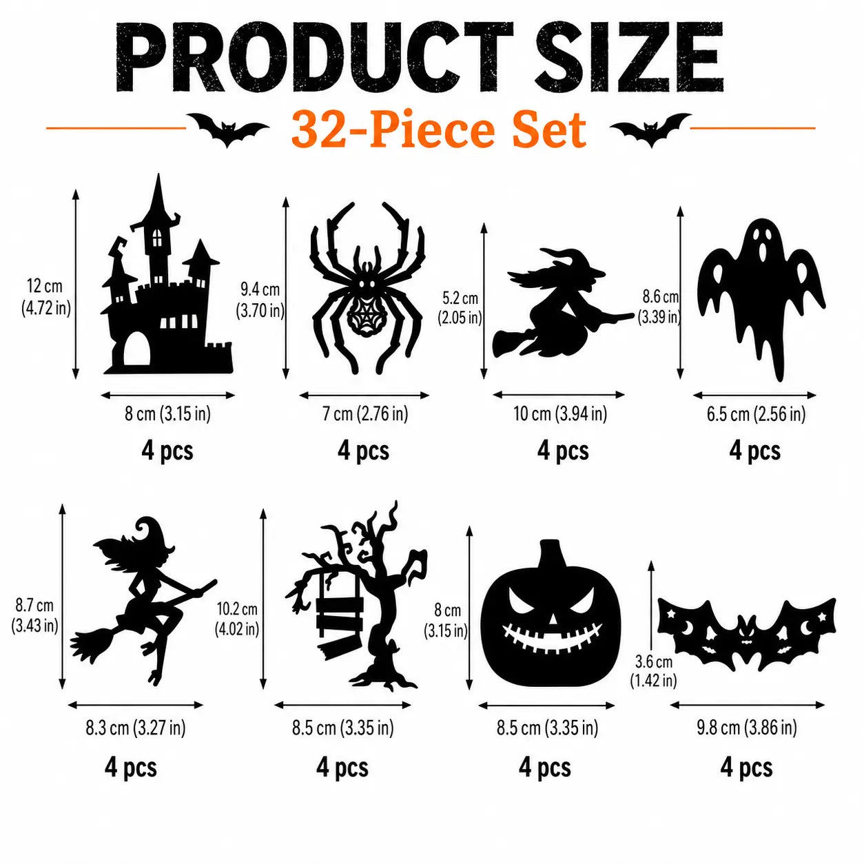 🎃 Halloween LED Silhouette Wall Light Stickers – Spooky Peel &amp; Stick Party Decor