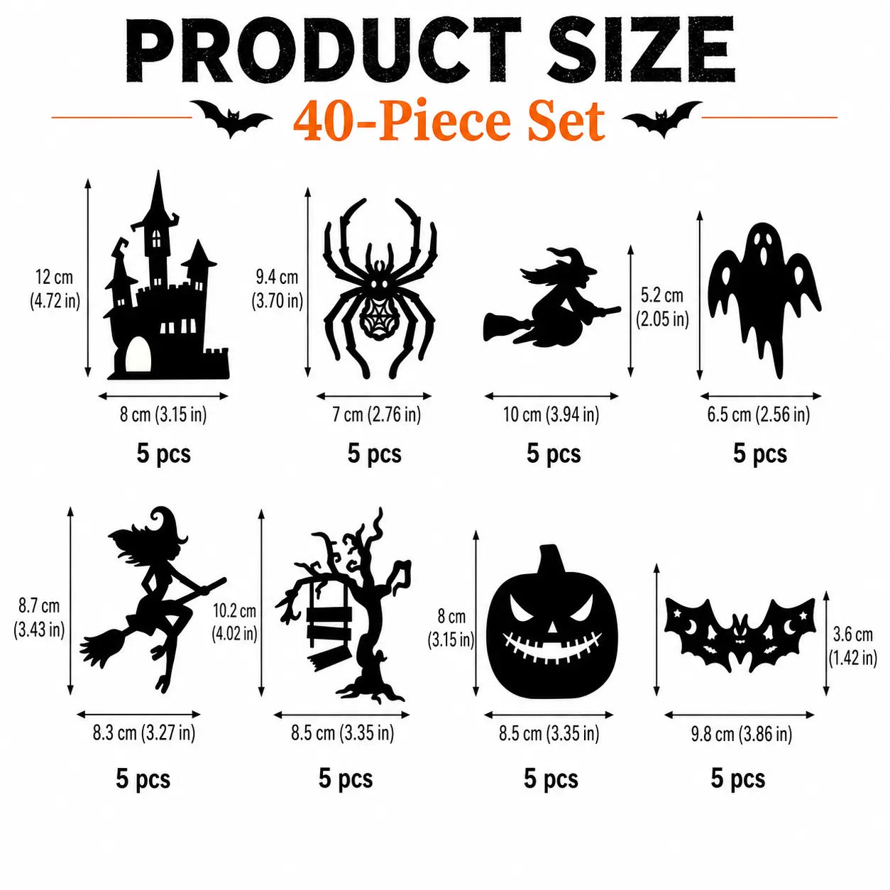 🎃 Halloween LED Silhouette Wall Light Stickers – Spooky Peel &amp; Stick Party Decor