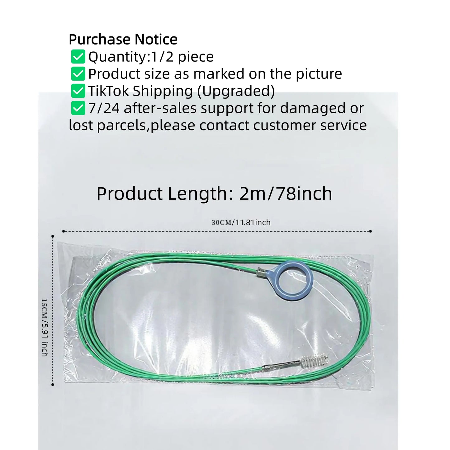 🚗 Flexible Car Sunroof Drain Cleaning Tool – Long Reach Tube Brush for Vehicle Drain Maintenance