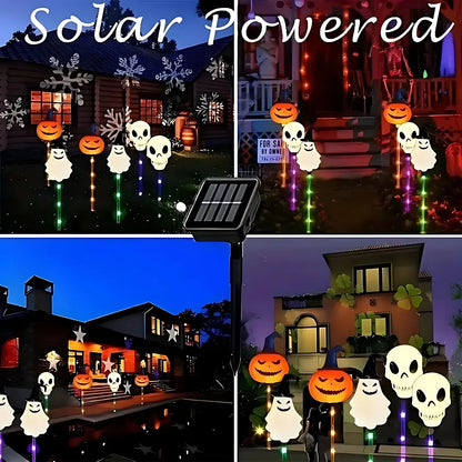 🎃 Halloween Solar Path Lights Set – 6-Piece Spooky Garden Stake Lights with 8 Lighting Modes