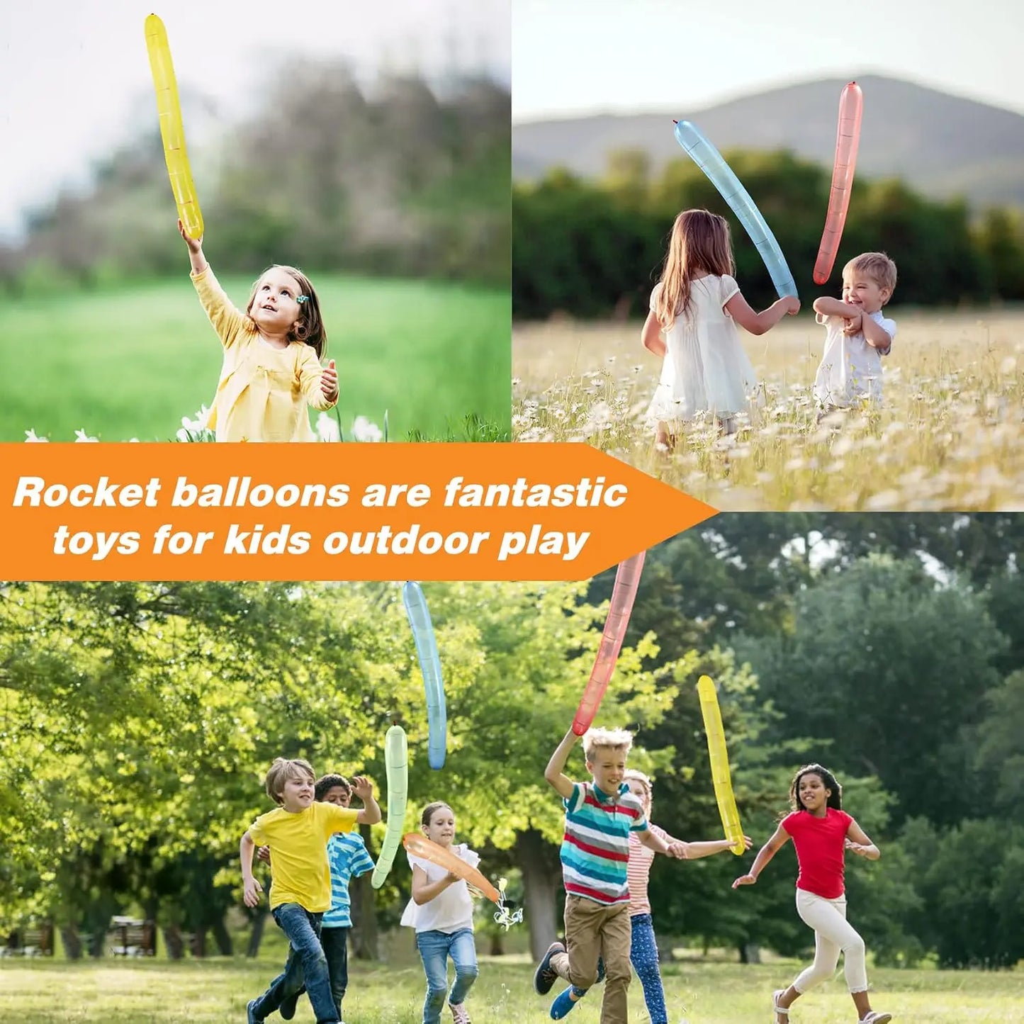 🚀 Stock Up for Launch Day! Multicolor Rocket Balloons – 50/100/200 Packs