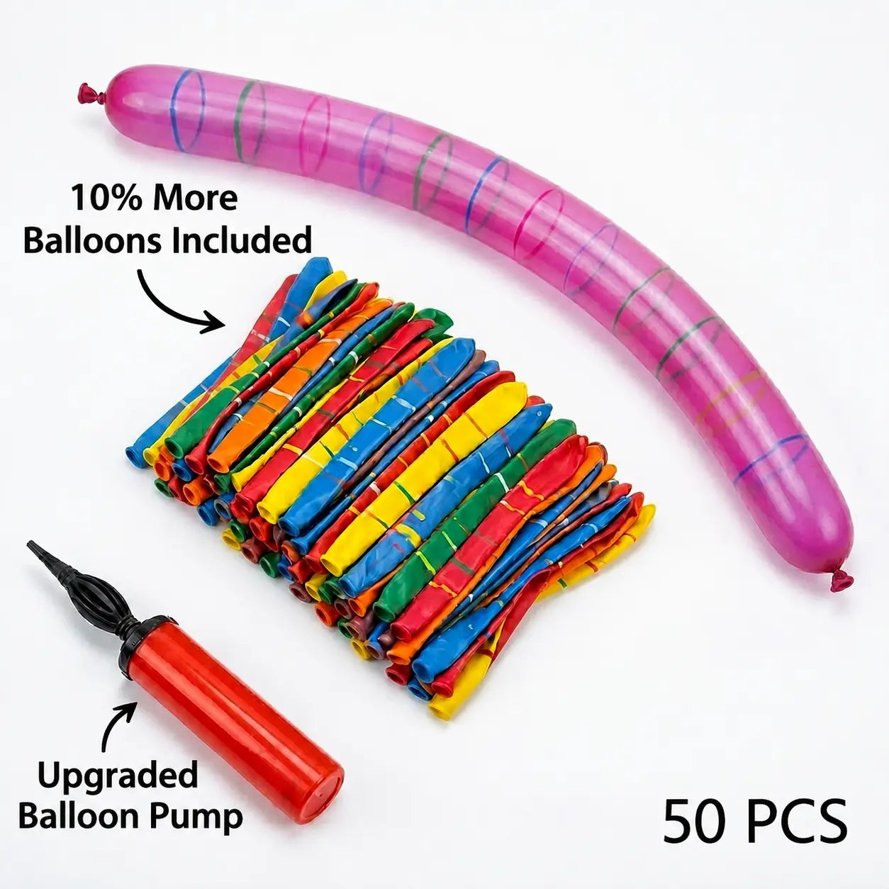 🚀 Stock Up for Launch Day! Multicolor Rocket Balloons – 50/100/200 Packs