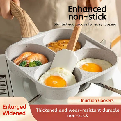 Non-Stick 4-in-1 Breakfast Pan for Frying Eggs