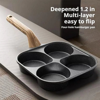 Non-Stick 4-in-1 Breakfast Pan for Frying Eggs