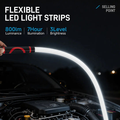 28" Flexible LED Work Light – Bendable, High-Lumen & 7-Hour Runtime