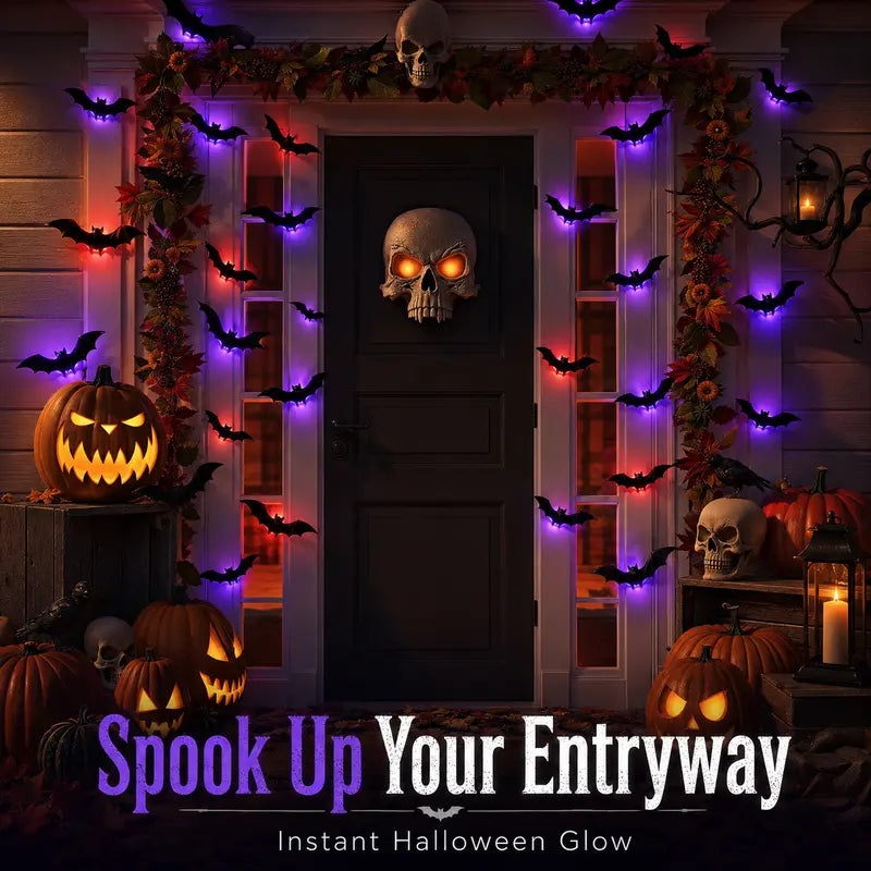 🔥 Last 3 Hours 50% OFF:🦇 3D LED Bat Wall Lights – Spooky Halloween Decor for Home & Party