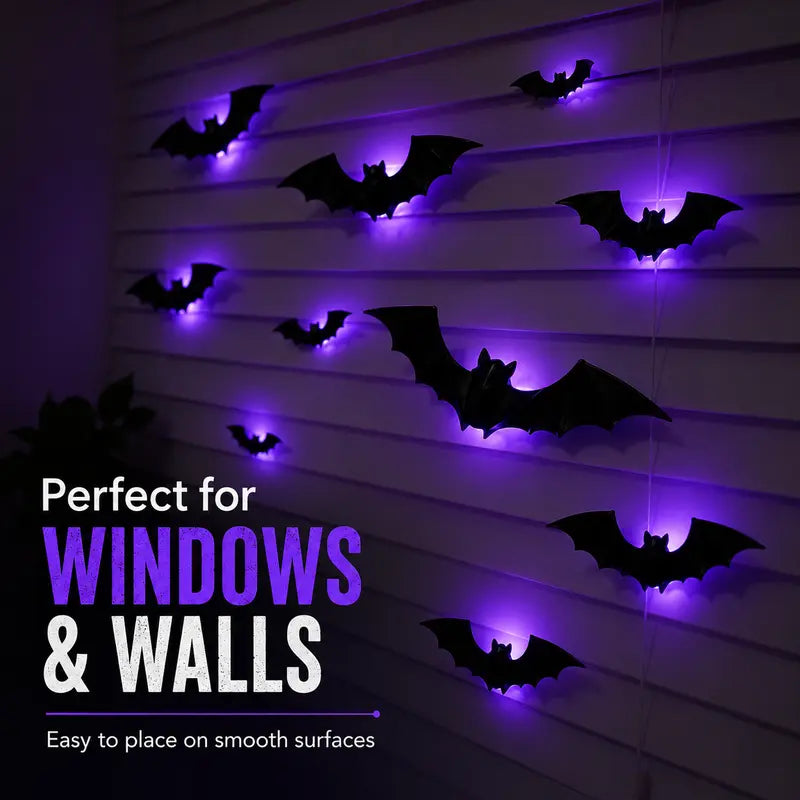 🔥 Last 3 Hours 50% OFF:🦇 3D LED Bat Wall Lights – Spooky Halloween Decor for Home & Party
