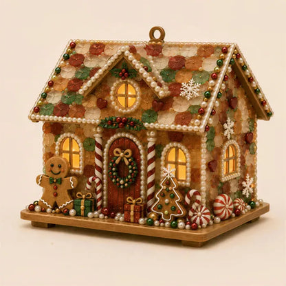 🎄 Sea Glass Christmas Cottage Craft Kit – Create Your Own Cozy Holiday House