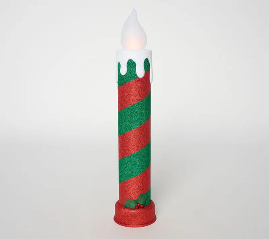Oversized 36" Light-Up Christmas Candle – Indoor & Outdoor Holiday Decor
