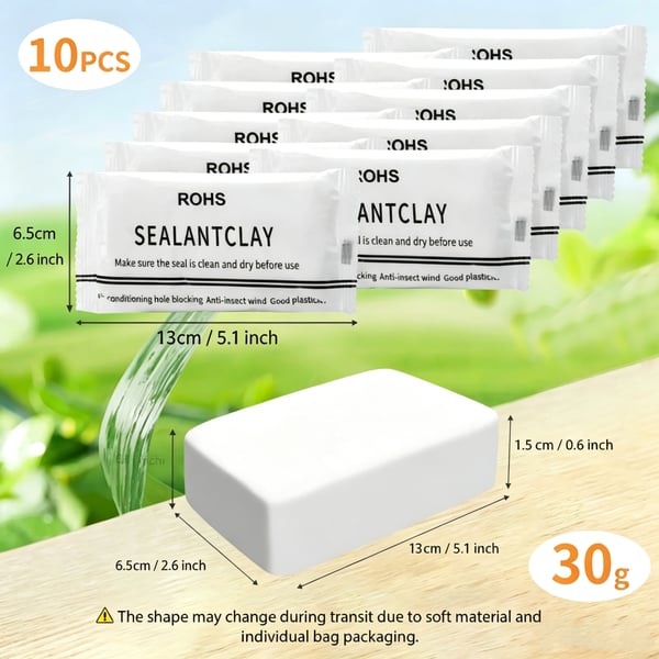 10Pcs Professional Sealant Clay - Waterproof & Anti-Insect Wall Hole Filler Mud