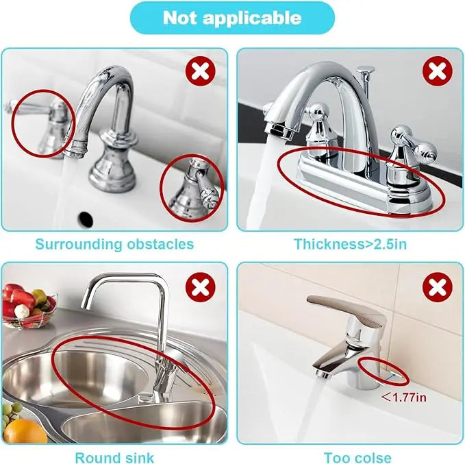 24 Inch Silicone Faucet Mat For Kitchen Sink, 5° Slope Fast Self-Draining Splash Guard, Longer Non-Slip Sink Protector, Easy Clean Kitchen Accessories, Home Organization & Countertop Protector