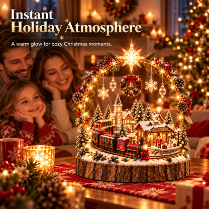 🔥 LAST DAY 49% OFF 🔥Christmas Wonderland Village Centerpiece – Lighted Holiday Table Decor