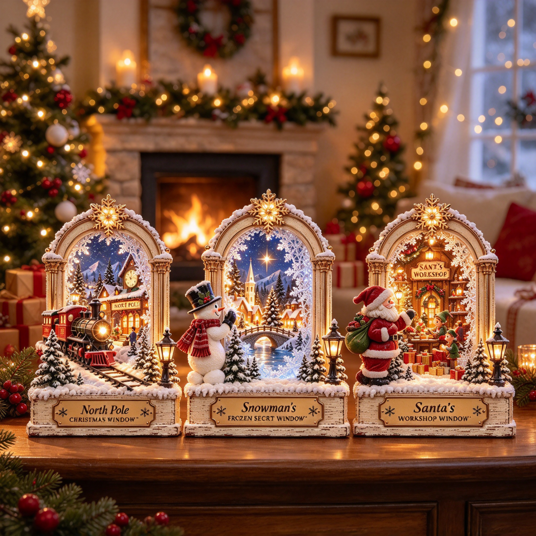 ✨ Holiday Glow Window – 3 Enchanted Christmas Scenes ✨