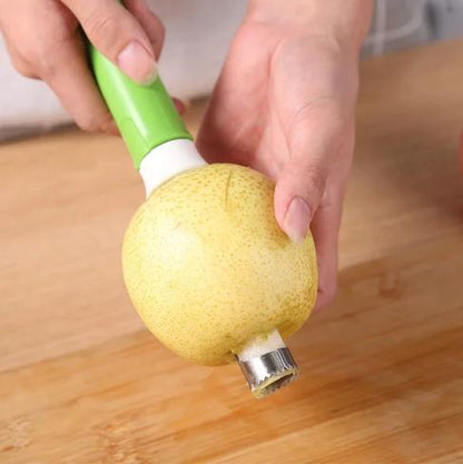 Push Out Fruit Core Easily! 2-in-1 Peeler & Corer For Apple & Pear