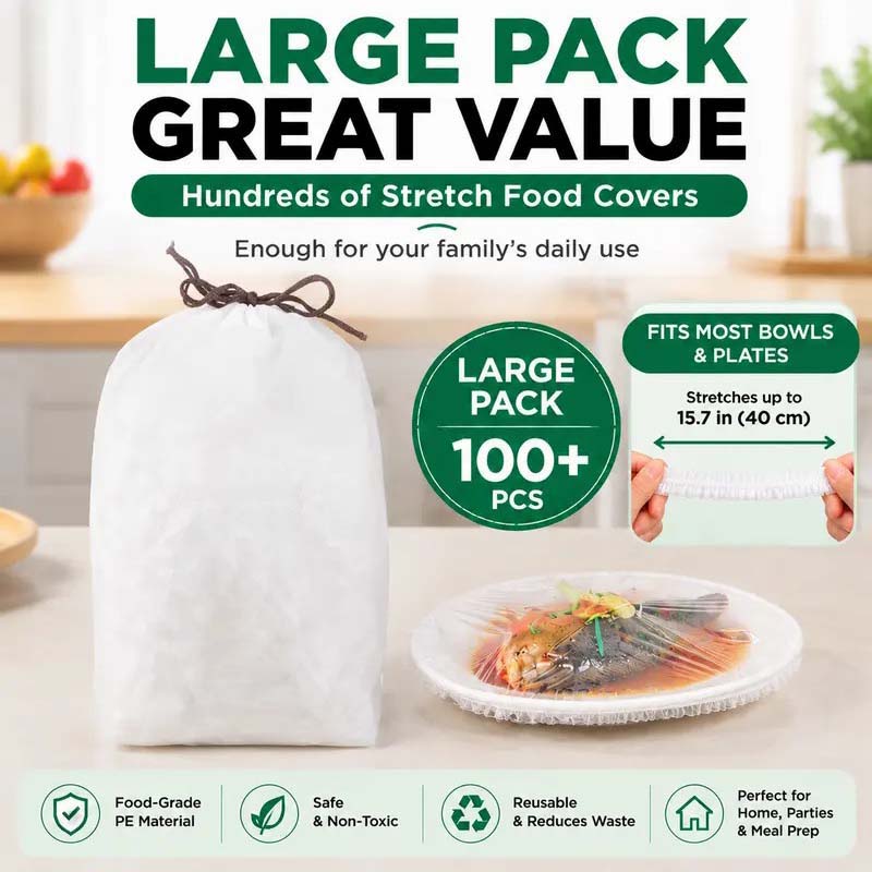 🥗  100PCS Ultra Stretch Food Covers | Keep Every Meal Fresh Longer🥡