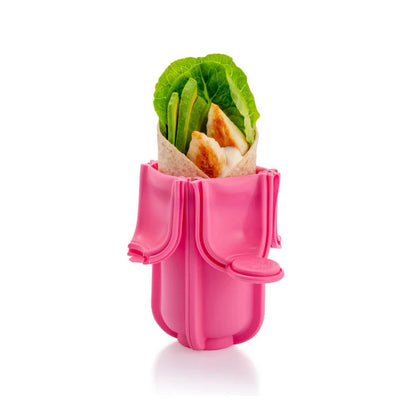 Sunshine Wrap'd Reusable Silicone Lunch Burrito Flatbread Holder Container - Alternative to Beeswax Wraps and Cling Wrap