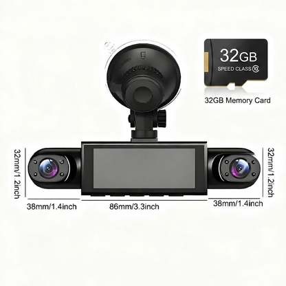 🚨[Best Seller] Stop Driving Blind! 4-Way Simultaneous Recording Dash Cam - 360° Full Coverage