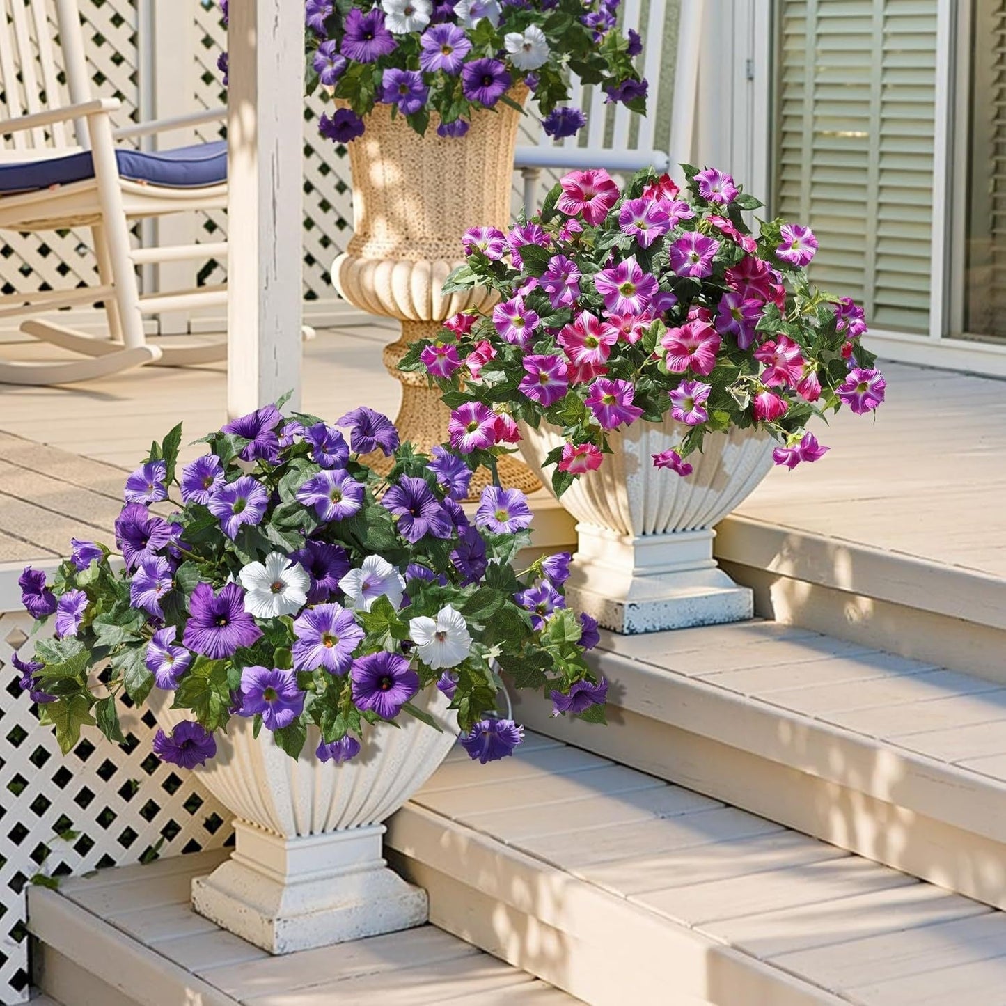 Outdoor Artificial Petunia Flowers Decor (2Pcs)