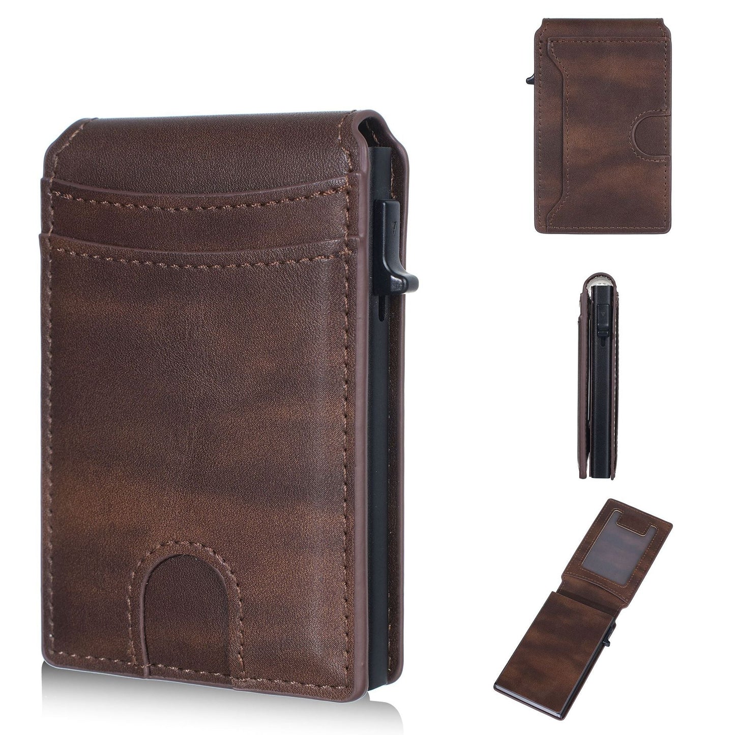 🔥New RFID Blocking Minimalist Pop-Up Wallet | One-Second Card Eject Design & Ultra Slim Pocket Wallet