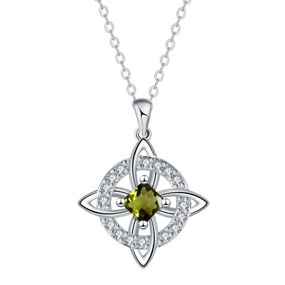 Mystical Birthstone Witches Knot Necklace – Natural Crystal🔮💞Protect Your Loved Ones