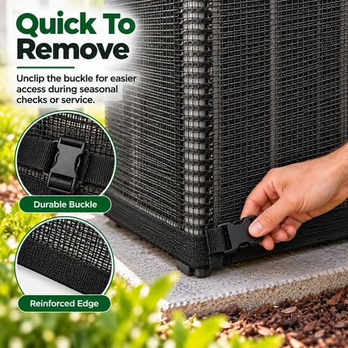 ❄️Heavy-Duty Mesh AC Cover – All-Season Outdoor Protection