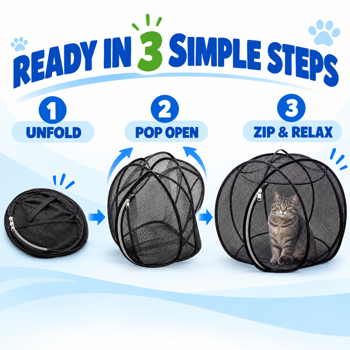 🌿Hot Sale 50% OFF-Outdoor Cat Lounge – Mesh Playpen for Fresh-Air Time
