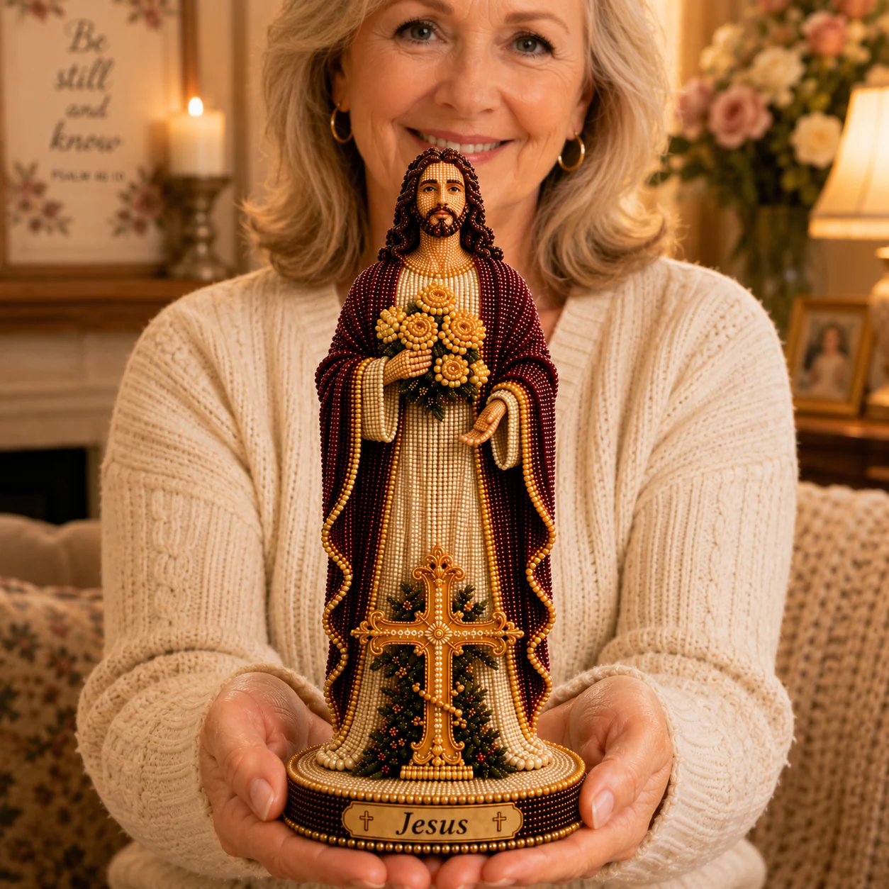 🔥LAST DAY 49% OFF✝️ DIY Sacred Jesus Crystal Bead Art Kit
