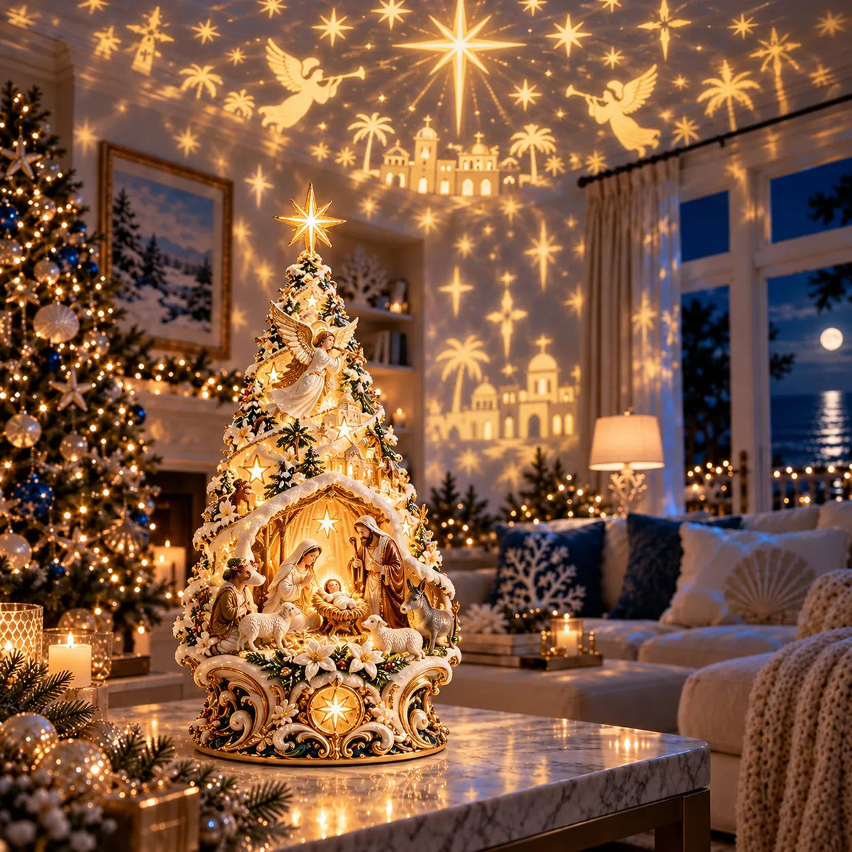 ✨ Last Day 49% OFF✨✝️Nativity Scene Christmas Tree Lights