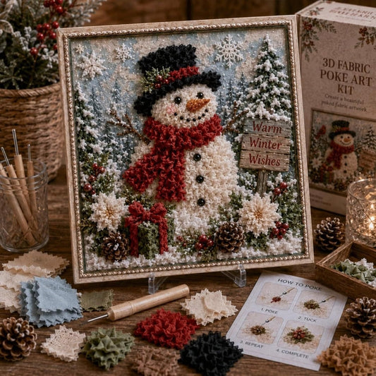 🔥Last Day 50% OFF -🎄3D Christmas Fabric Poke Art Kit