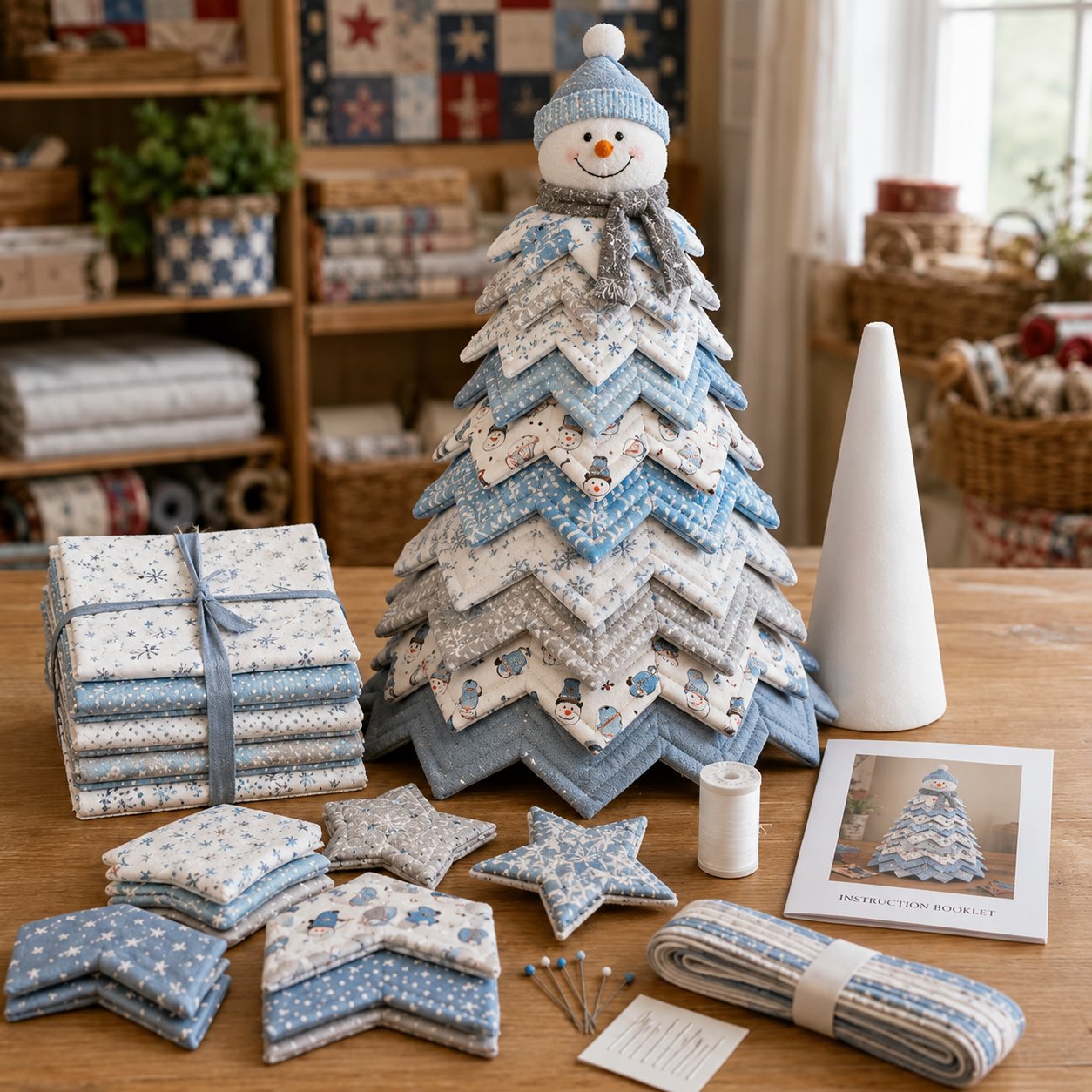 🔥Last Day 49% OFF ✨DIY Quilted Santa Christmas Tree Kit