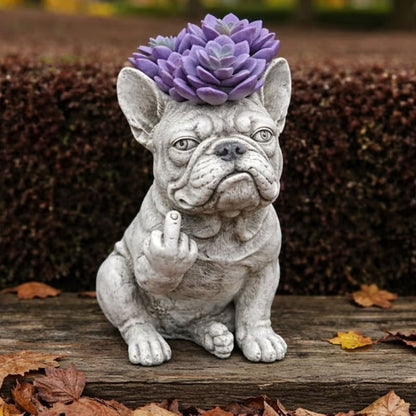 🐶 Limited-Time 58% OFF - Grumpy French Bulldog Planter (Plants not included)