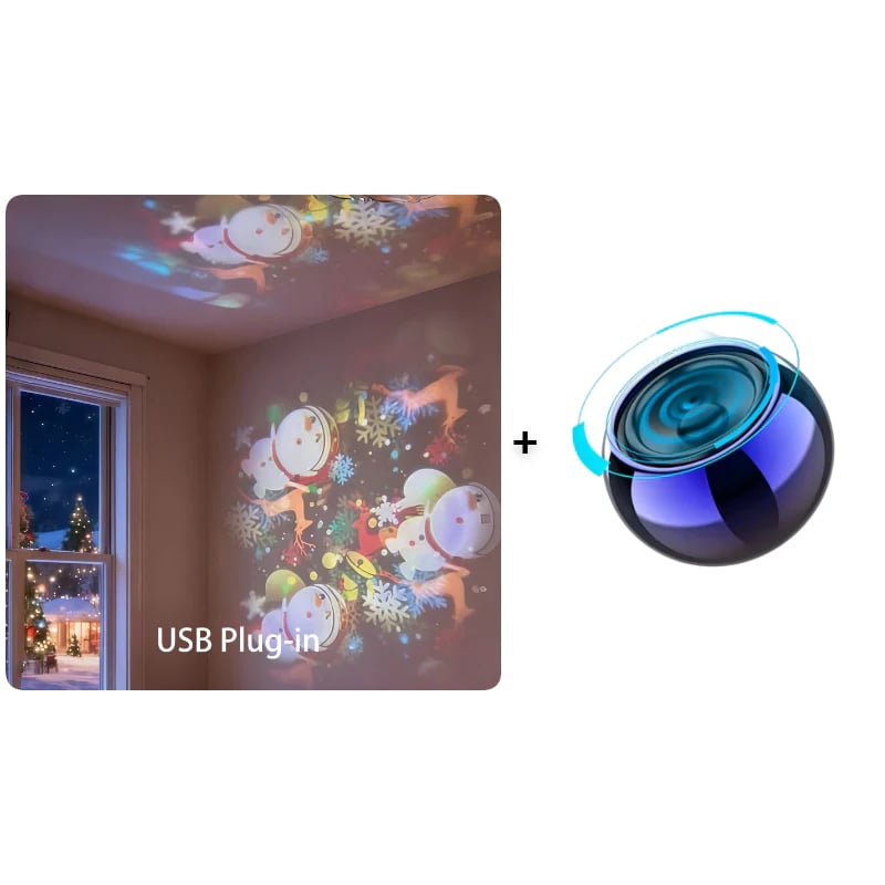 Multi-Themes Dynamic Rotating Ocean Projection Night Light