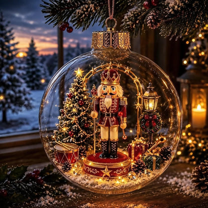 🎄Glowing Christmas Diorama Ornament – A Tiny Winter World in the Palm of Your Hand👼