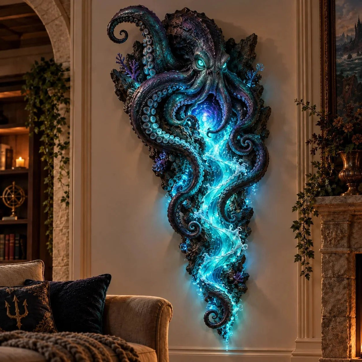 ⏰Limited Stock 49% OFF - 🌊✨ Enchanted Ocean Legends™ Lighted Wall Décor Collection 🐋🧜‍♀️